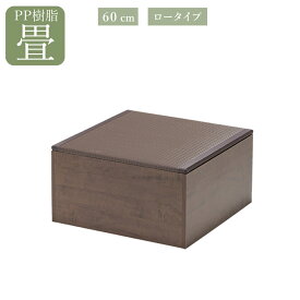 畳 収納ボックス 和風 家具 ユニット畳 PP樹脂 ロータイプ 60センチ 日本製 小上がり 和モダン インテリア 家具 幅60cm 奥行60cm 高さ31.5cm ナチュラル ブラウン