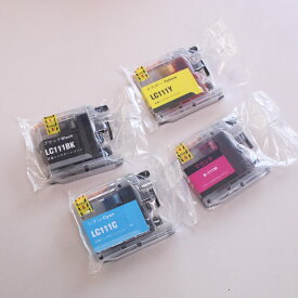 LC111BK LC111C LC111M LC111Y 互換インク 単品販売 ICチップ付き BKは顔料系 MFC-J897DN MFC-J897DWN MFC-J890DN MFC-J890DWN MFC-J877N MFC-J870N MFC-J827DN MFC-J827DWN MFC-J820DN MFC-J820DWN DCP-J957N DCP-J952N などのプリンターに【LC111BK】