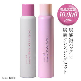 【 セットで7%OFF 】高濃度 10,000ppm 炭酸パック × 炭酸クレンジング セット炭酸洗顔 炭酸泡パック スパ ソーダ 炭酸洗顔フォーム 炭酸美容メイク落とし クレンジング ナイアシンアミド ビタミンC誘導体 毛穴 詰まり 角質 くすみ 化粧落とし くすみ