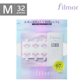 filmor フィルモア UV ブロック フィルム Mサイズ 32枚 パッチタイプ 傷あと ニキビ跡 保護テープ UVケア 紫外線対策に 透明 防水 極薄 UVブロックフィルム【メール便】
