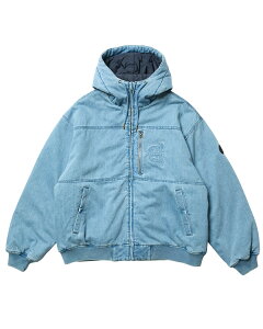 Evisen Skateboards EYE FIRE DENIM PUFF JACKET 25FW_JK07 EVISENSKATEBOARDS �G�r�Z���@�G�r�Z���X�P�[�g�{�[�h
