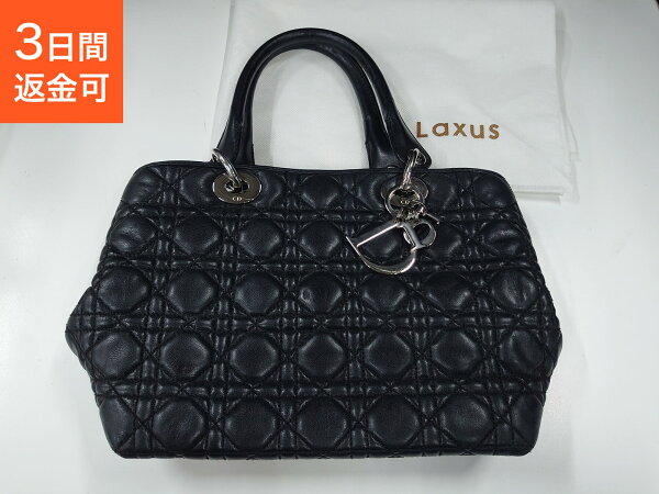ディオール レディディオール 準美品 Dior ハンドバッグ ラムスキン(羊) ブラック レディース【中古】