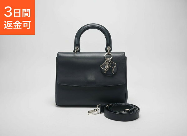 【ポイント5倍&3000円OFFクーポン】 ディオール ビーディオール 準美品 Dior 2WAYバッグ カーフスキン(牛) ブラック レディース【中古】