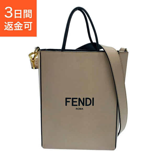 フェンディ パックショッピングバッグスモール 【P5倍&5000円OFFクーポン】  FENDI 2WAYバッグ カーフスキン(牛) ピンク レディース【中古】