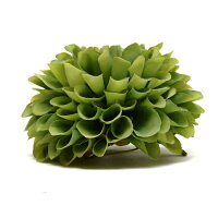 小さいダリアの髪飾り【くすんだ緑】【ヘアピン付】【ケース付】