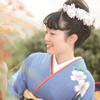 ライラックの髪飾り【白×ピンク】【5本セット】【コサージュケース付】【成人式に着物と相性の良い花アクセ】【花嫁さんの白無垢の花飾り】【ウェディングドレス】
