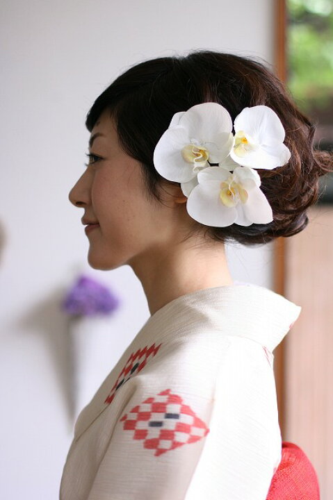 楽天市場】胡蝶蘭 髪飾り【白】 結婚式 ミニサイズ 3サイズ 胡蝶蘭 白 