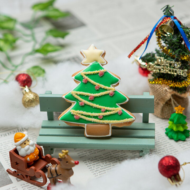 楽天市場 クリスマスのプチギフトに クリスマスツリークッキー アイシングクッキー クッキー クリスマス ツリー プチギフト 名入れ 文字入れ かわいい お菓子 アイシングクッキー工房 Leap