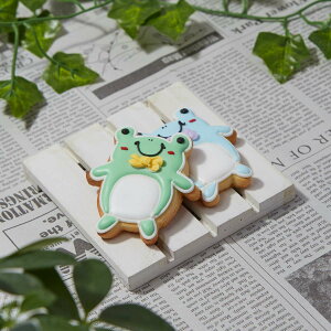 【カエル】動物 ペット カワイイ アイシングクッキー プチギフト かわいい お菓子
