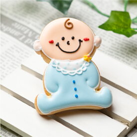 【男の子あかちゃん】赤ちゃん アイシングクッキー かわいい お菓子 お食い初め 100日祝い 内祝い 出産祝い　プチギフト