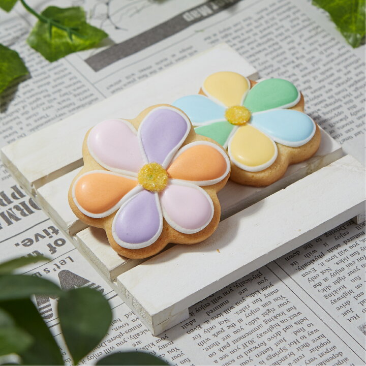 楽天市場 お花 カワイイ アイシングクッキー プチギフト かわいい お菓子 アイシングクッキー工房 Leap