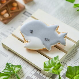 【サメ】アイシングクッキー　夏　お中元　ギフト　1個入　魚 海のいきもの　生物　プチギフト