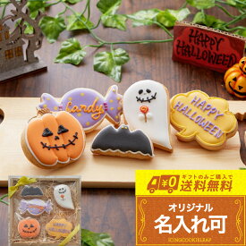 送料無料 ハロウィン プレゼント 【送料無料ハロウィンクッキーギフトB】アイシングクッキー ハロウイン クッキー お菓子 かわいい ギフト プチギフト 詰め合わせ 名入れ 文字入れ 個包装 可愛いお菓子 かわいいお菓子ギフト ハロウィン洋菓子 アイシングクッキーleap