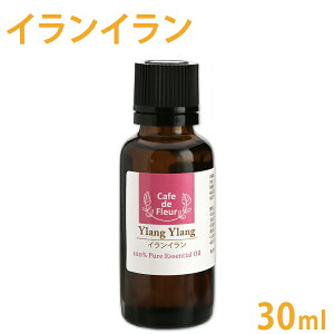 100%天然 イランイラン 30ml【 精油 エッセンシャルオイル アロマオイル 100%ピュア 手作り石鹸 手作りコスメ アロマテラピー リラックス ヘアケア カフェ・ド・フルール Cafe de Fleur 】