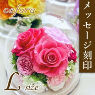 花 プレゼント プリザーブドフラワー ガラスドーム 胡蝶蘭 カーネーション バラ 誕生日 名入れ 記念日 ド…
