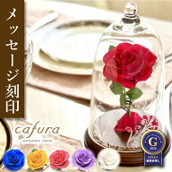 プリザーブドフラワー 名入れ 結婚記念日 妻 プロポーズ 赤いバラ 1輪 ガラスドーム バラ 記念品 結婚 彼…