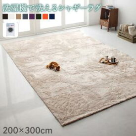 【ポイントUp4倍】洗濯機で洗えるシャギーラグ shaggila シャギラ 200×300cm[S4][00]