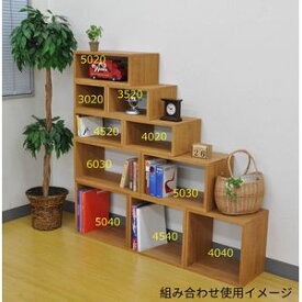 【ポイントUp4倍】オープンラックシステム ブラウン 組立式 幅35 x 奥行30 x 高さ20 cm [27]