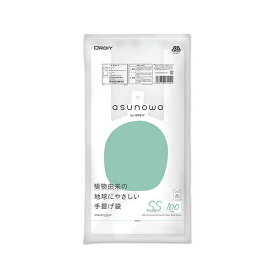 （まとめ） オルディ asunowa手提げ袋（乳白）100入 【×10セット】 [21]