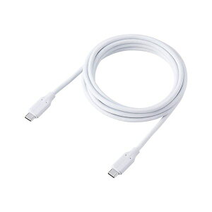 �G���R�� USB-C - USB-C�P�[�u�� USB2.0/100W/���x���m�ی�/�Ȃ߂炩 2m �z���C�g MPA-CC5PTSS20WH[21]