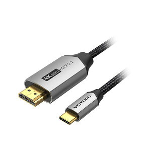 VENTION USB-C to HDMI�P�[�u�� �R�b�g���҂� �A���~�j�E������ 2m �u���b�N CR-2106[21]