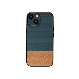 Man �� Wood �V�R�؃P�[�X for iPhone 14 Plus Denim �w�ʃJ�o�[�^ I23640i14M [21]