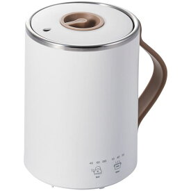 エレコム マグカップ型電気なべ/COOKMUG/350mL/湯沸かし/煮込み/ホワイト HAC-EP01WH[21]