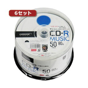 6�Z�b�gHI DISC CD-R�i���y�p�j���i�� 50���� TYCR80YMP50SPX6 [21]