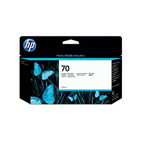 （まとめ） HP70 インクカートリッジ フォトブラック 130ml 顔料系 C9449A 1個 【×3セット】[21]