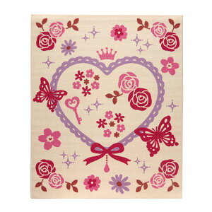 �f�X�N�J�[�y�b�g ���̎q �G�n�[�g�� �w�L�����[ �c�[�x �A�C�{���[ 110×133cm�y����s�z[21]