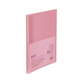 （まとめ） たんぽぽ A4クリアーファイル A4判タテ型（20ポケット） 109991050 ピンク 1冊入 【×20セット】 [21]
