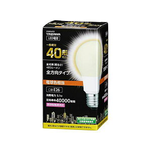 5�Z�b�g YAZAWA ��ʓd���`LED 40W���� �d���F LDA5LG3X5 [21]