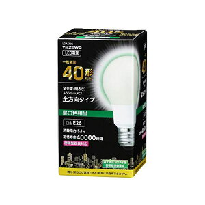 5�Z�b�g YAZAWA ��ʓd���`LED 40W���� �����F LDA5NGX5[21]