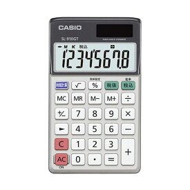 (まとめ) カシオ グリーン購入法適合電卓 8桁手帳タイプ SL-910GT-N 1台 【×3セット】[21]