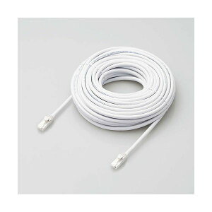 �G���R�� LAN�P�[�u��/CAT6A�Ή�/EU RoHS�w�ߏ���/�ܐ܂�h�~/�ȈՃp�b�P�[�W�d�l/20m/������/�z���C�g LD-GPAT/WH20/RS [21]