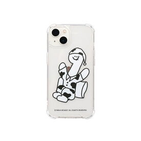 168cm ハイブリッドクリアケース for iPhone 13 White Olly with パジャマ 168257i13[21]