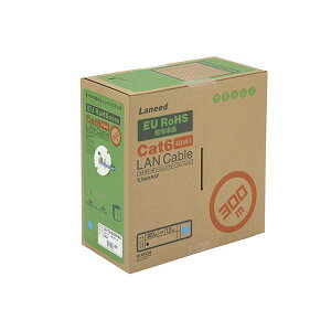 �G���R�� RoHS�Ή�LAN�P�[�u��/CAT6/300m/�u���[/�R�l�N�^�Ȃ�/�����b�N�X LD-CT6/BU300/RS[21]
