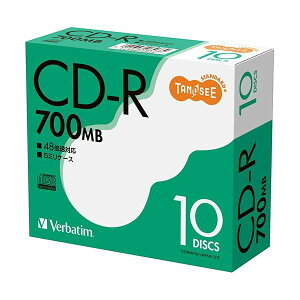 (�܂Ƃ�) TANOSEE �o�[�x�C�^�� �f�[�^�pCD-R 700MB 48�{�� �u�����h�V���o�[ 5mm�X�����P�[�X SR80FC10T2 1�p�b�N(10��) �y×5�Z�b�g�z[21]