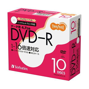 (�܂Ƃ�) TANOSEE �o�[�x�C�^�� �f�[�^�pDVD-R 4.7GB 1-16�{�� �z���C�g���C�h�v�����^�u�� 5mm�X�����P�[�X DHR47JP10T2 1�p�b�N(10��) �y×5�Z�b�g�z[21]