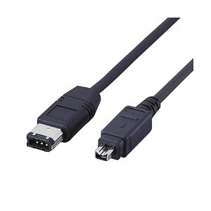 �i�܂Ƃ߁j�G���R�� IEEE1394�P�[�u��4pin�I�X-6pin�I�X �u���b�N 1m IE-461BK 1�{�y×5�Z�b�g�z[21]