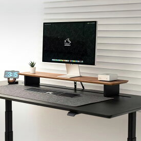 CAGUUU モニター台 卓上 モニタースタンド デスクシェルフ パソコン台 PC 机上台 パソコン モニター下収納 木製 デスク周り収納 卓上台 モニター置き台 シンプル おしゃれ パソコンラック デスクトップ 木製