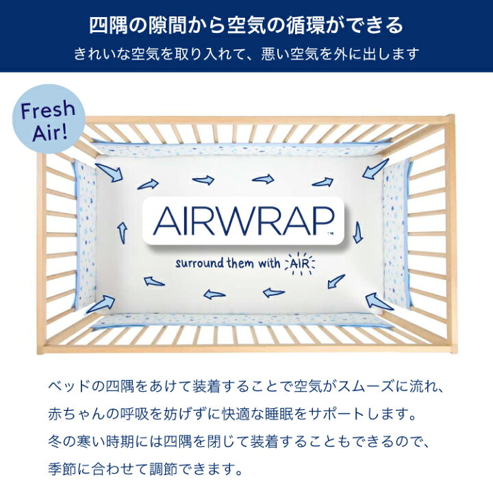楽天市場】【半額セール】【AIRWRAP公式】 ベビーベッドガード 
