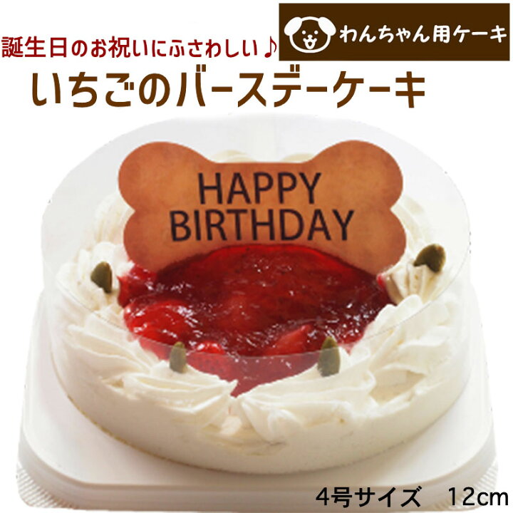 楽天市場 コミフ いちごのバースデーケーキ ペットケーキ 誕生日ケーキ バースデーケーキ 犬用 ワンちゃん用 送料無料 一部地域除く 誕生日ケーキのお店ケベック