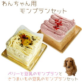 犬 ケーキ 誕生日 わんちゃんお誕生日ケーキセット ベリーと豆乳モンブランとさつまいとの豆乳モンブランのセット 送料無料