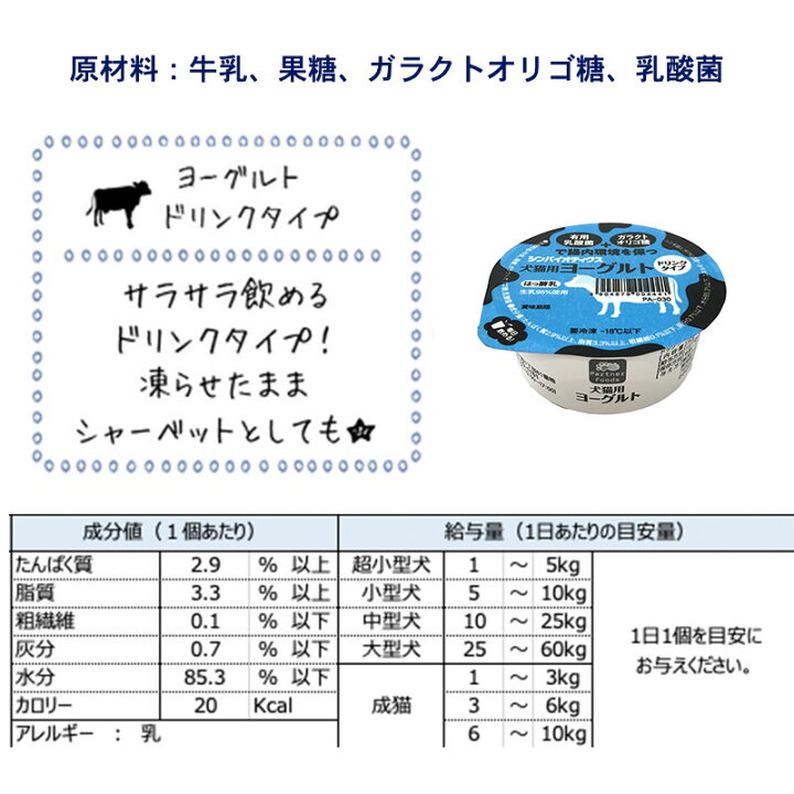楽天市場 乳酸菌使用 犬用 猫用 ヨーグルト ドリンクタイプ 8個セット おやつ デザート 誕生日ケーキのお店ケベック