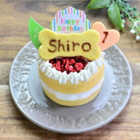 【Wagわん】犬用ケーキ 誕生日ケーキ 米粉のいちごケーキ お名前・年齢入り バースデーケーキ