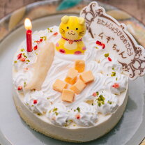 かわいい猫の誕生日ケーキ