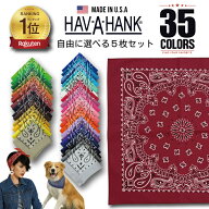 レビュー特典【630円/枚】5枚セット ハバハンク バンダナ HAV-A-HANK 54cm USA製 直輸入 正規品 ペイズリ…