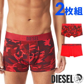 【SALE 20%OFF】DIESEL ディーゼル メンズ コットン ボクサーパンツ 2枚セット Underwear for Everyone レッド カモフラージュ ロゴ S M L XL 2XL おしゃれ ブランド 大きいサイズ [送料無料] 【あす楽】 [00smkx-0wcas-e5860]