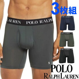 【閉店セール40%OFF】【6/11(火)まで】POLO RALPH LAUREN ポロ ラルフローレン メンズ メッシュー 4D-FLEX ボクサーパンツ 3枚セット ネイビー ブラック グレー トランクス おしゃれ ブランド 大きいサイズ [送料無料] [l4bbparxb]